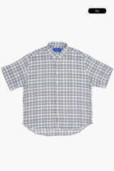 Fray check short sleeve shirt