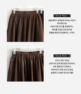 Rose waistband corduroy midi skirt
