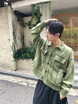 Enmic Trucker Washed Cardigan 2C