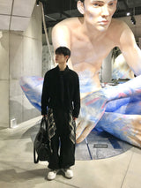 ラフィチェックレイヤードワイドパンツ 2C
