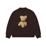 24FW ピクセルベアアートワークニット ブラウン