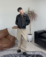 Mayden Crop Leather Jacket