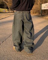 Mauve Back Pocket Wide Denim