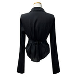 Vella Romantic Silky Slim Tie Blouse (4 colors)