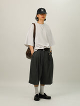 WEE Pin-tuck Stripe Bermuda Slacks