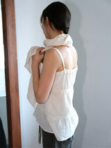 Boho Shirring Sleeveless (Ivory)