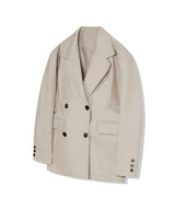 85-VIVAJ001 [Vegan Leather] Vintage Shape Half Leather Jacket