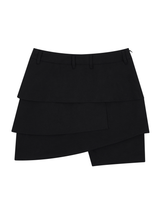 S クレフラップスカートパンツ (BLACK)