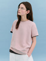 NUBASIC スタンダードラウンドネックTシャツ インディピンク