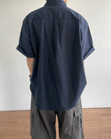 Temple linen short-sleeved shirt