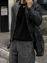 Vintage biker leather jacket