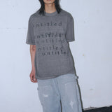 Untitled レイヤーロゴピグメントウォッシュ半袖 Gray