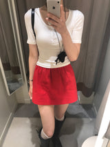 Natural Days Linen Mini Skirt