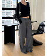 One tuck stripe wide slacks(3color)