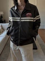 Babel Patch Leather Jacket