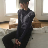 Rehome テリー キャップスリーブ レイヤード 半袖 Tシャツ