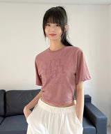 PIGMENT CROP HALF T-SHIRT [5color]