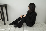 Hush Wrap Skirt Pin Tuck Pants (2color)
