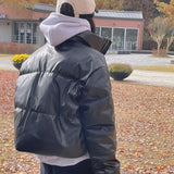 Tommy Fake Leather Wellon Crop Padded