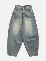 Ramie Brush Balloon Denim Pants 5C