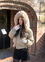 #Winter 2WAY Fur Hood Crop Padding (3color)