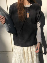 ritten check blouse
