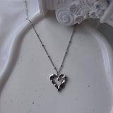 [NMIXX Sullyoon Necklace] メルティングハートカラーボーンネックレス