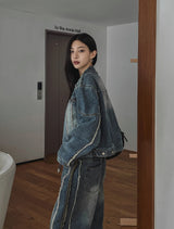 Lundy Dekki Biker Denim Jacket