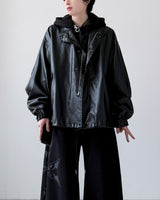 Pheno Washed Leather Parka