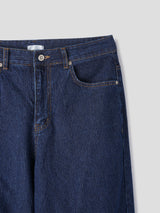 Point stripe denim