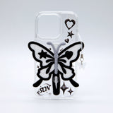 SUN CASE CLEAR PATCH BUTTERFLY BLACK