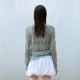 Scarf Set Knit Top (MINT)