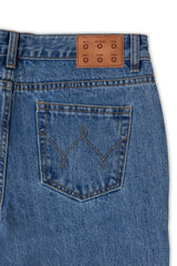 スタッドブーツカットデニムパンツ (LIGHT BLUE) ウィメン