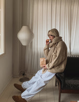 [wool20%] エリーボカシウェービングマフラー