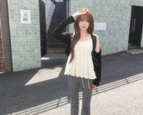 Shirring banding sapn boots cut pants