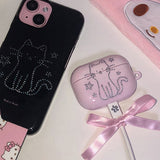 [MADE] twinkle twinkle airpods case (pink cat)