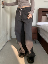 バックポイント ビズー ワイドロングデニムパンツ