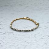 Gold Curve Stone Bracelet