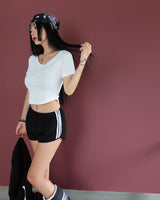 BREEZE fleece track shorts