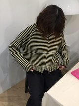 ウィミー配色フードニットジップアップ（3c）