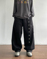 Eyelet Snap Curved Pants