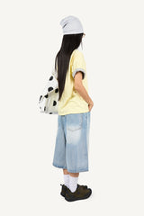 Air Blue Washed Denim Bermuda Pants