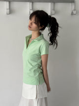 dancing orchid standard slim-fit PK T-shirts (tropical green) 2sizes