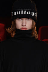 GOTHIC LOGO BEANIE / BLACK