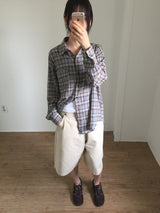 Cotton maxi bermuda pants (1color)