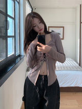 Holy Square Ribbon Corset Long Sleeve T-shirt