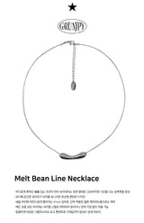 Melting Bean Line Necklace