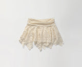 Maron lace unbal skirt (ivory)