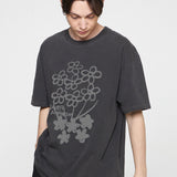 [UNISEX] フラワーブーケドローイングピグメンテーションT