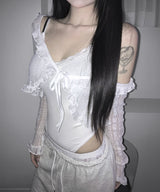 ミルクレースボレロカーディガン